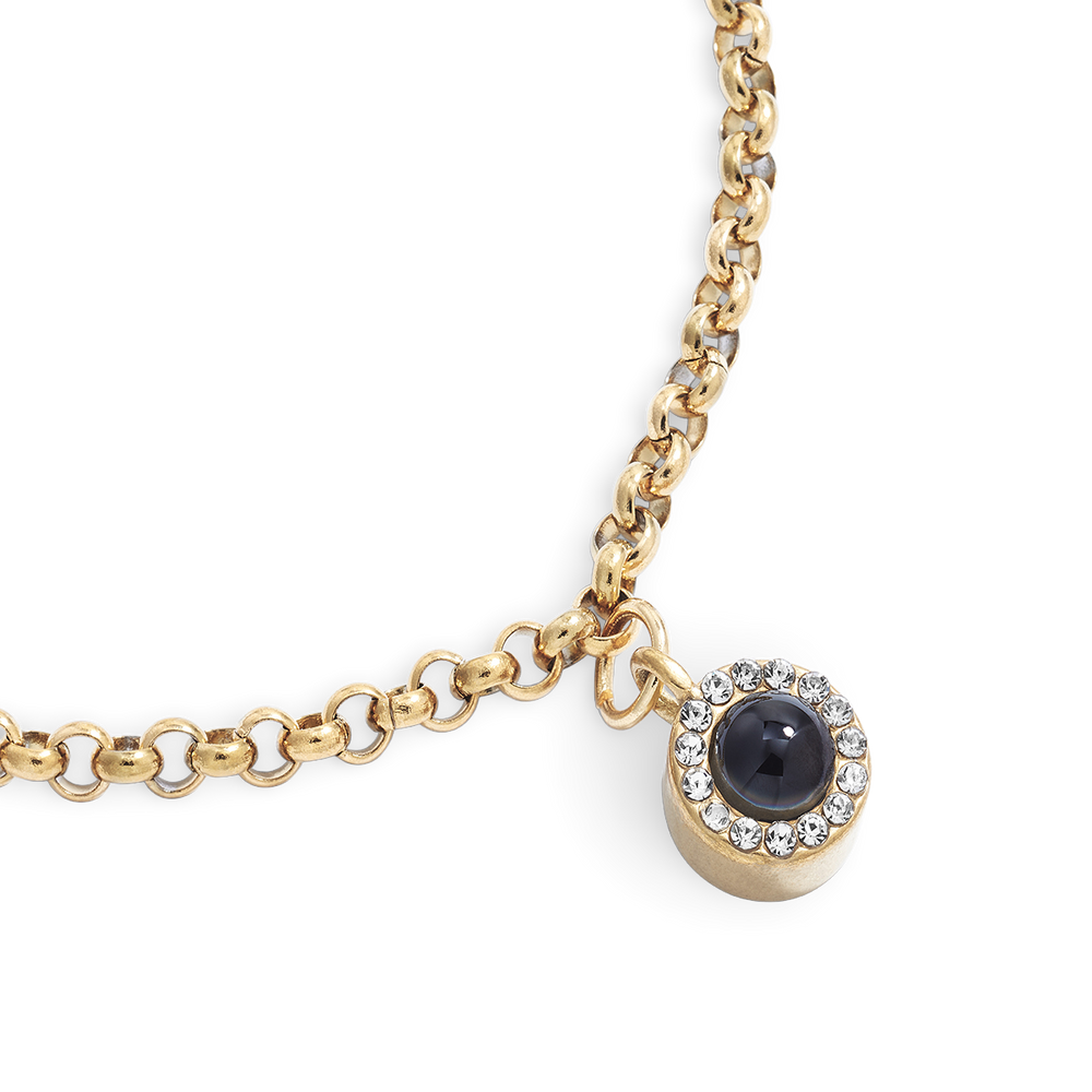 Petite Halo Photo Bracelet - 18k Gold Plated / 6.75" + 2"