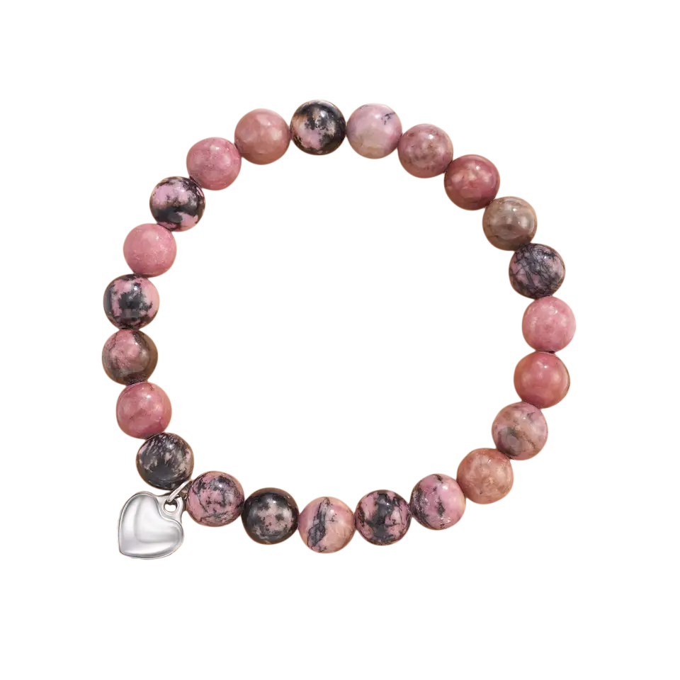 Reminder: You're Awesome Stone Bracelet - Rhodonite