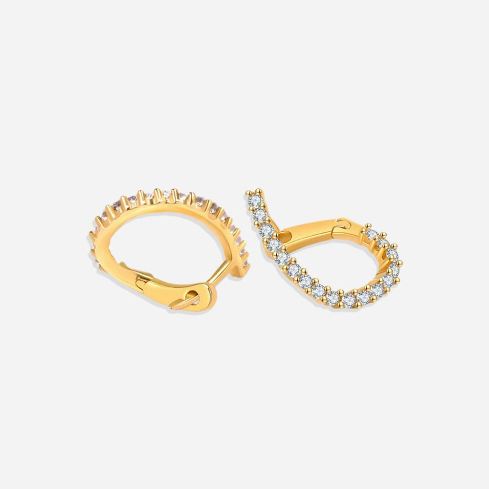 Pave Teardrop Twist Earrings - 18k Gold Over Sterling Silver