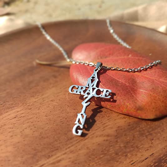 Erstaunliche Grace Cross Halskette - 18 Karat vergoldet