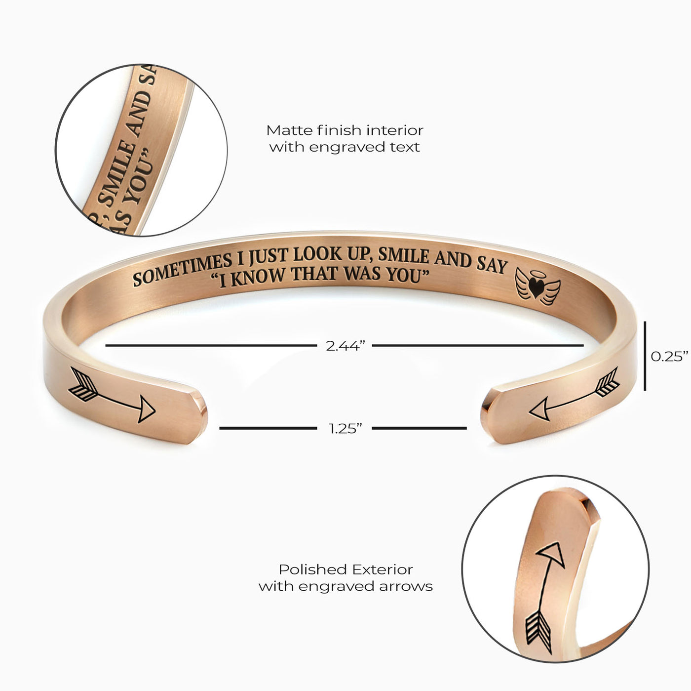 Ich weiß, das warst du Personalisierbares Manschettenarmband
