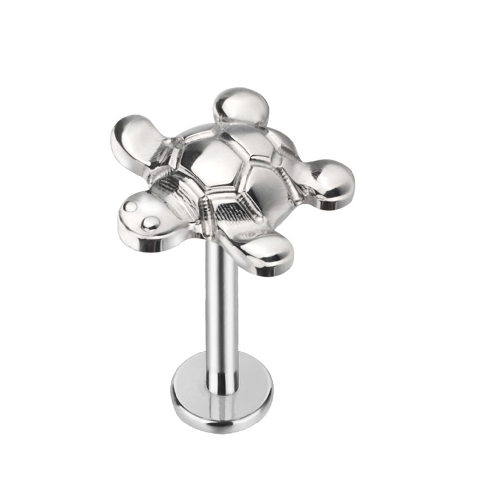 Cute Labret Studs | 16g - Silver / Turtle / 6mm