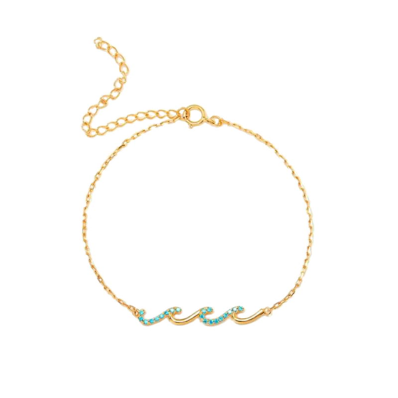 To My Bestie Dainty Triple Wave Friendship Bracelet